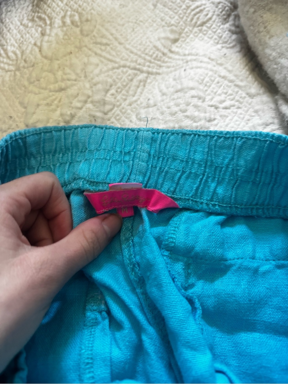 Lilly Pulitzer Linen Shorts in Bermuda Blue - Picture 3 of 4